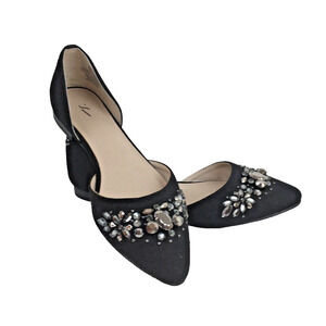 Simply Vera shoes  womens flats black Bejeweled size 6M slippers Vera Wang